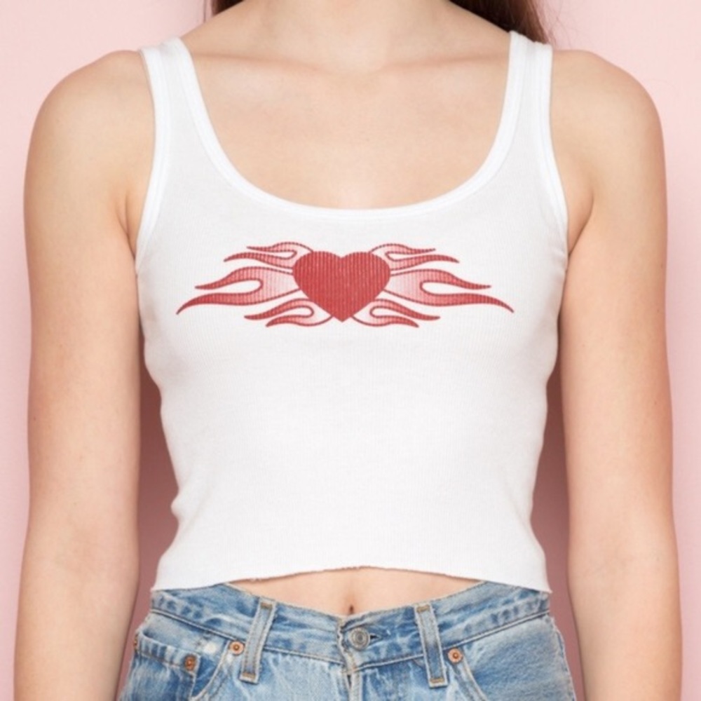 Brandy Heart Flames Graphic Tee